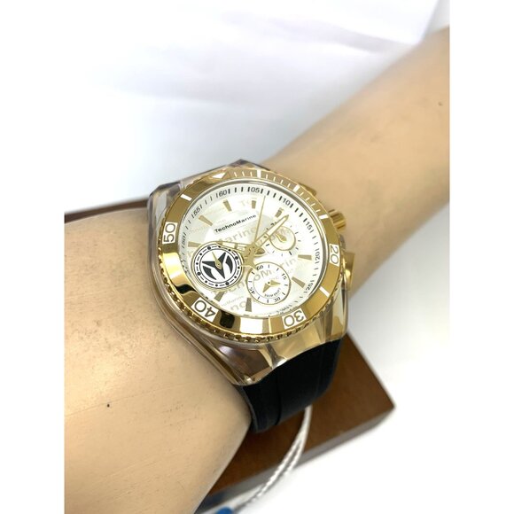 Technomarine Women\'s Watch TM-118136 Quartz Silver Dial Black Rubber Strap 40mm main image 10